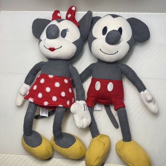 Disney Sweetheart Mickey & Minnie Mouse Collectible Sock Stuffed Animal Plush - Picture 14 of 15